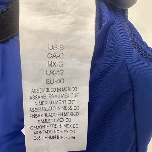 ROYAL BLUE ONE PIECE SWIMSUIT- SIZE 8 - Picture 3 of 8